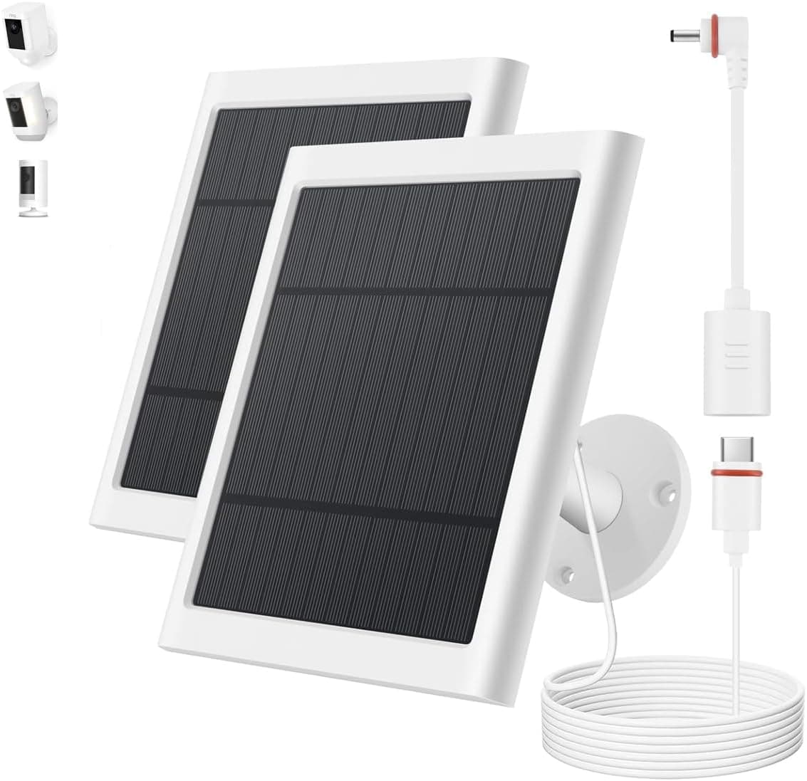 Solar Charger for Ring Cameras, 4 W, 2-pack